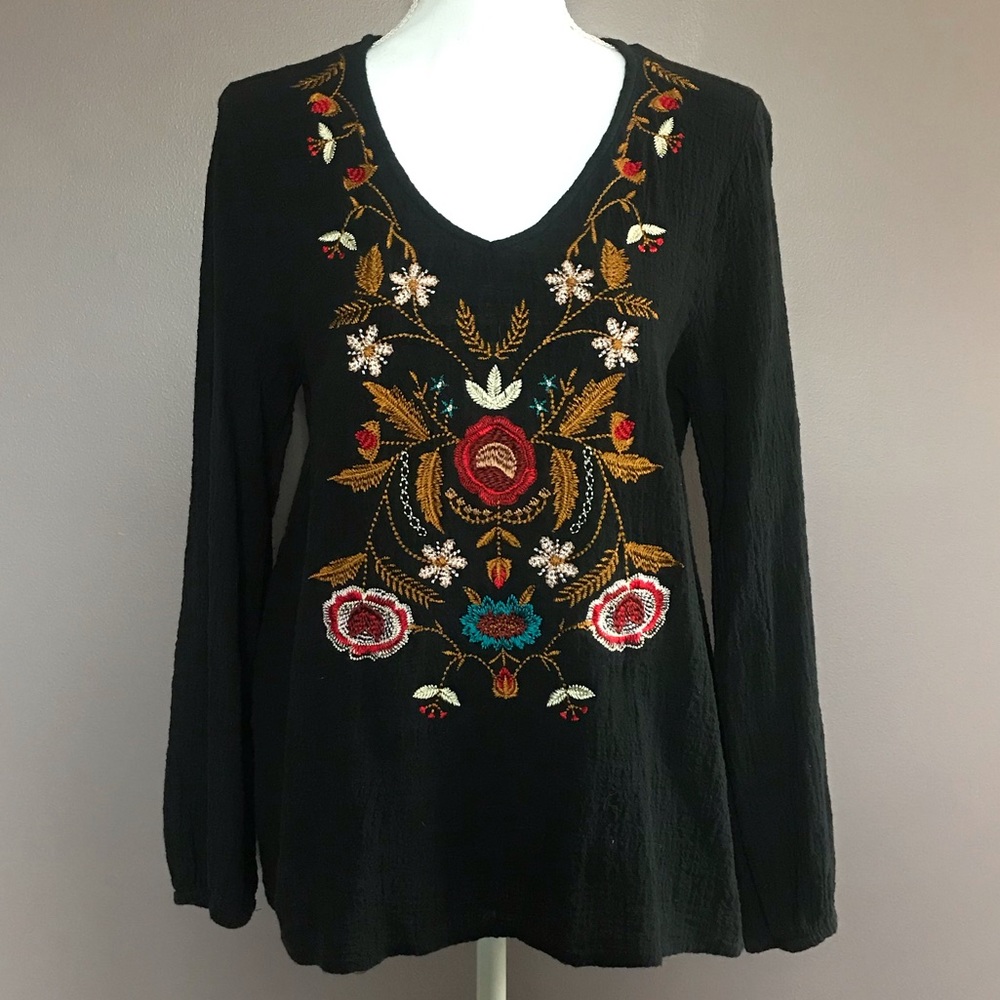 JODIFL Folk Embroidered Top